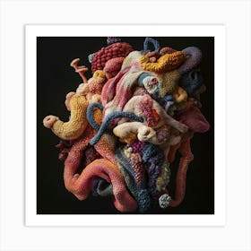 Knitted Sculpture Art Print