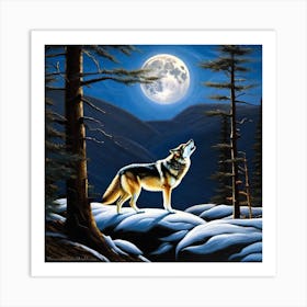 Howling Wolf 1 Art Print