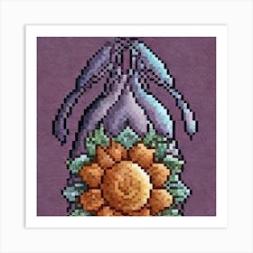 Sunflower - Pixel Art Art Print