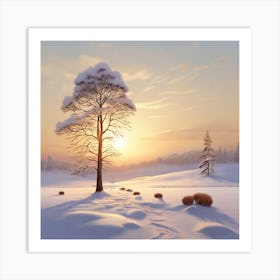 Winter Landscape Art Print