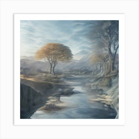 River In The Mountains 4 Art Print