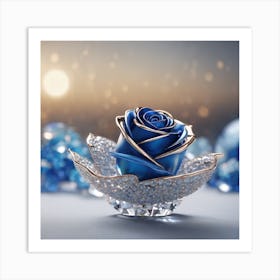 Blue Rose wallpaper Art Print