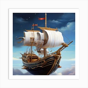 Ship In The Sky Art Print