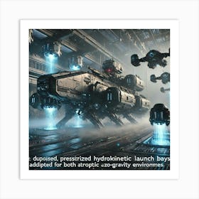 Cascade Sovereignty Scifi Tempest Tide Carrier Launch Bays Art Print