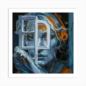 Woman In A Window Art Print