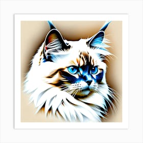 Creative Feline Cat Artwork 7 Art Print