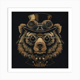 Steampunk Bear 18 Art Print