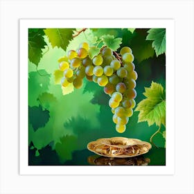 Grapes On A Table Art Print