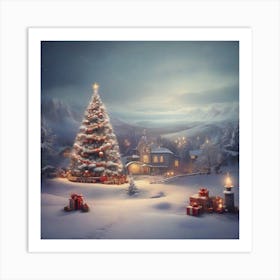 Christmas Village Art Print