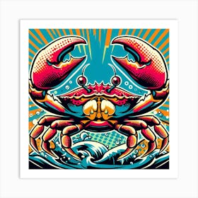 Crab In The Sea Art Print