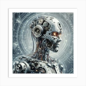 Robot Portrait Art Print