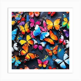 Colorful Butterflies 26 Art Print