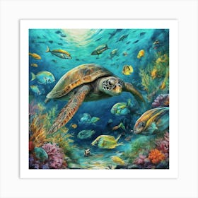 Sea Turtle 4 Art Print