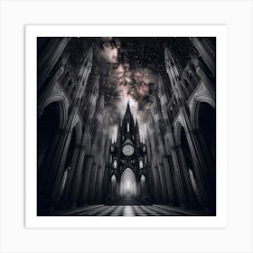 Cathedral In The Night 1 Art Print