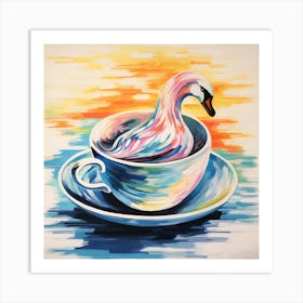 Swan In A Cup 1 Art Print