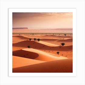 Sahara Desert At Sunset Art Print