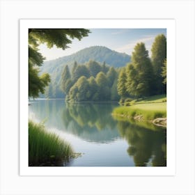 Lake In The Mountains 8 Art Print