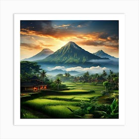 Sunrise In Bali Art Print