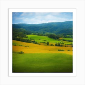 Yellow Fields Art Print