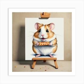 Hamster Painting 13 Art Print