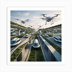 Futuristic Cityscape 48 Art Print