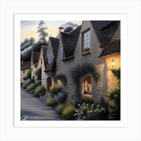 Cotswold Village Art Print