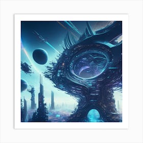 Futuristic City 26 Art Print