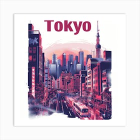 Tokyo Cityscape 1 Art Print