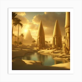 Egyptian City 5 Art Print