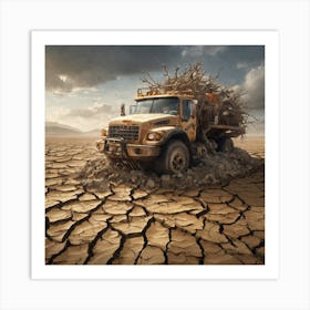 Truck In The Desert 13 Art Print