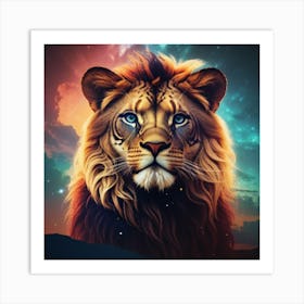 A single lion Art Print