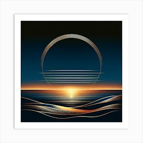 Sunset In The Sea Art Print