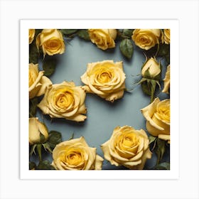 Yellow Roses 11 Art Print