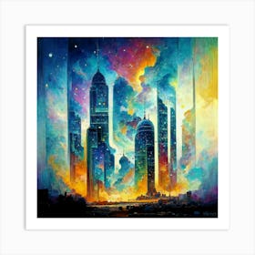 Skyscraper City Art Print