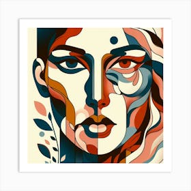 Abstract Portrait Of A Woman Art Print