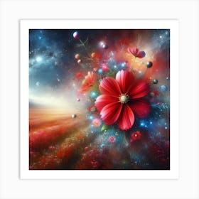 Flowers In The Sky Art Print