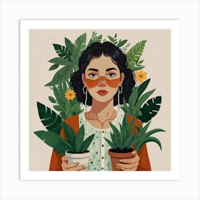 Default Plant Lady Art Print 0 Art Print