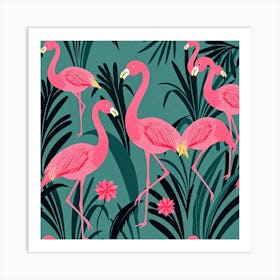 Pink Flamingos 6 Art Print