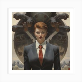 Woman In A Suit Art Print Art Print