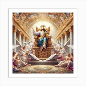 Jesus On The Throne Art Print