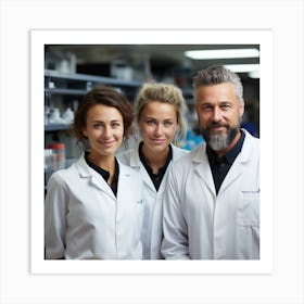 Happy Scientists In The Laboratory Art Print