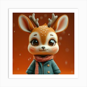 Cute Deer Art Print