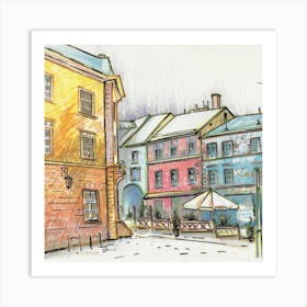 Lublin Old Town Square Art Print