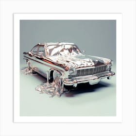 Silver Car Art Print