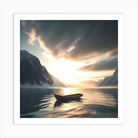 Sunrise In The Arctic Art Print