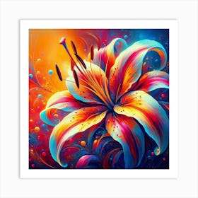 Colorful Lily 2 Art Print