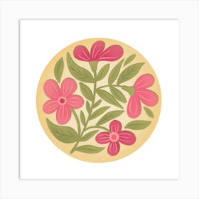 Circle Blooms Art Print