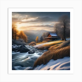 Winter Scene 13 Art Print