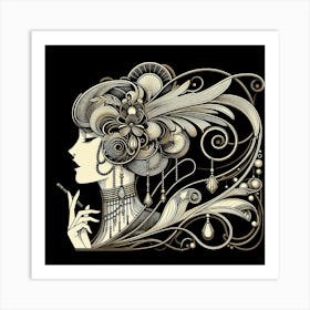 Nouveau Woman 3 Art Print