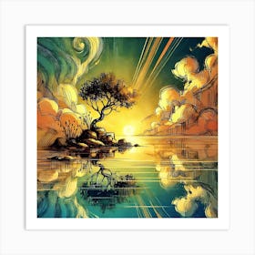 Solitary Radiance 1 Art Print